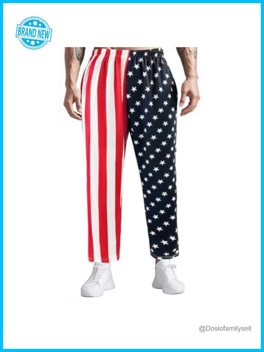 American Flag Jogger Pants with Pockets Skin-Friendly Spandex Activewear